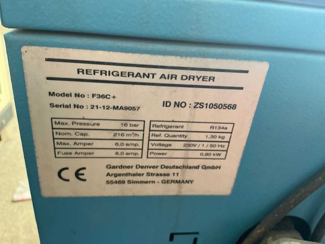 Compair f36c+ koeldroger - afbeelding 5 van  5
