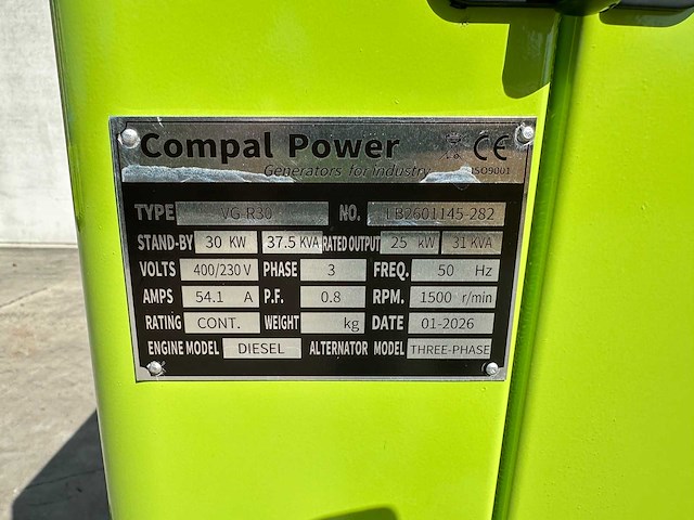 Compal power - 2026 - vg-r30 - stroomgenerator - afbeelding 9 van  9