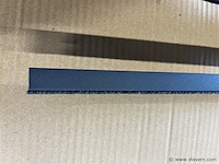 Compleet glazen schuifdeursysteem 4 deurs, veiligheidsglas 10 mm, 3750 mm breed, 4 stuks deuren 960 mm 2700 mm hoog, mat zwart ral 9005 - afbeelding 12 van  13