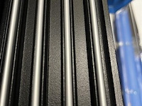 Compleet glazen schuifdeursysteem 4 deurs, veiligheidsglas 10 mm, 3750 mm breed, 4 stuks deuren 960 mm 2400 mm hoog, antraciet lichtgrijs ral 7016 - afbeelding 11 van  13