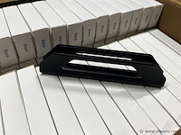 Compleet glazen schuifdeursysteem 4 deurs, veiligheidsglas 10 mm, 4030 mm breed, 4 stuks deuren 1030 mm 2000 mm hoog, mat zwart ral 9005 - afbeelding 9 van  13