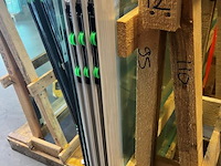 Compleet glazen schuifdeursysteem 6 deurs, veiligheidsglas 10 mm, 5610 mm breed, 6 stuks deuren 960 mm 2550 mm hoog, mat zwart ral 9005 - afbeelding 2 van  13