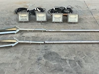 Complete set werfverlichting / terreinverlichting – 4 lampen en 2 masten - afbeelding 4 van  4