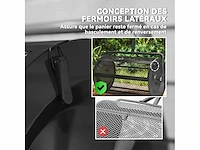 Compostverspreider 75 l gazonspreider met t-handvat draadgaasroller 70 x 40 x 112 cm zwart - afbeelding 4 van  4
