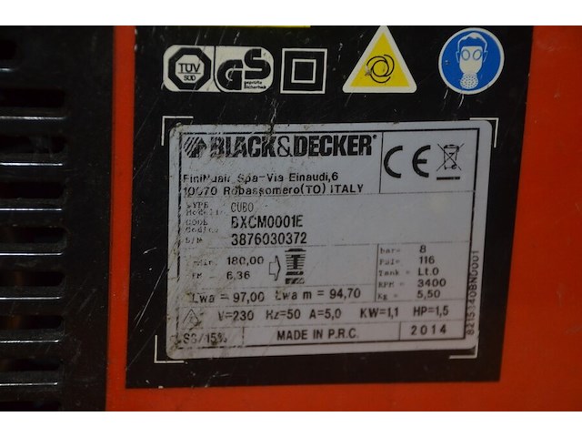 Compressor black&decker cubo bxcm0001z - afbeelding 5 van  5