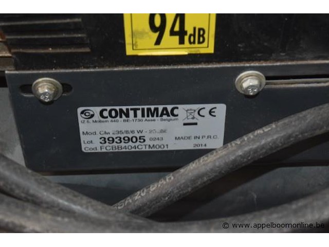 Compressor, contimac, cm 235/8/6 w - 20be, werking niet gekend - afbeelding 2 van  2