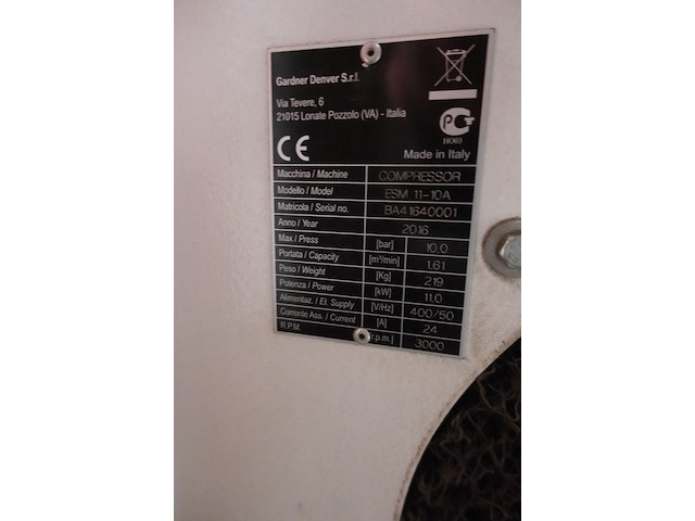 Compressor gardner denver esm 11 - afbeelding 9 van  12