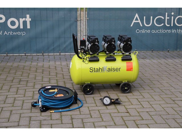 Compressor stahlkaiser 100l elektrisch 8bar 2024 nieuw - afbeelding 1 van  1