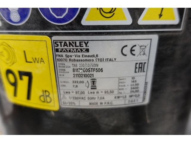 Compressor stanley fatmax - afbeelding 8 van  8