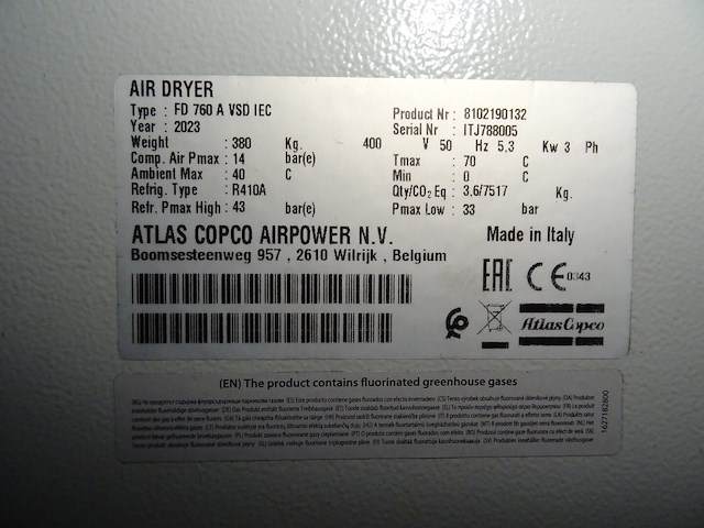 Compressoren atlas copco + 3x drukvat/ 2x droger - afbeelding 13 van  42