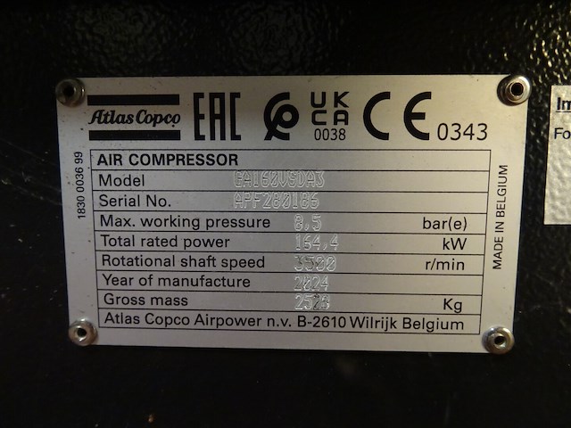 Compressoren atlas copco + 3x drukvat/ 2x droger - afbeelding 38 van  42