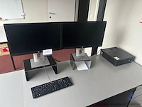 Computer hp, elitedesk plus 2 tft schermen hp, passwoord niet gekend