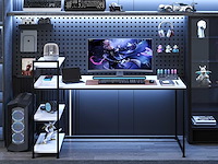 Computerbureau, gamingbureau, gamerbureau met 4 planken - afbeelding 1 van  8