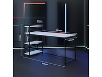 Computerbureau, gamingbureau, gamerbureau met 4 planken - afbeelding 3 van  8