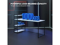 Computerbureau, gamingbureau, gamerbureau met 4 planken - afbeelding 4 van  8