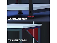Computerbureau, gamingbureau, gamerbureau met 4 planken - afbeelding 5 van  8