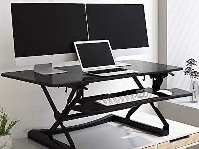 Computerbureau zit-staanwerkplek met hoogteverstelbaar in 119 cm - afbeelding 1 van  10