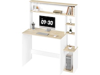 Computertafel met opslag, computertafel met 5 open kluisjes - afbeelding 2 van  5