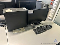 Computerwerkstation fujitsu met intel core i7 processor en windows 7, inclusief hp monitor, toetsenbord en muis. werking niet gekend.
