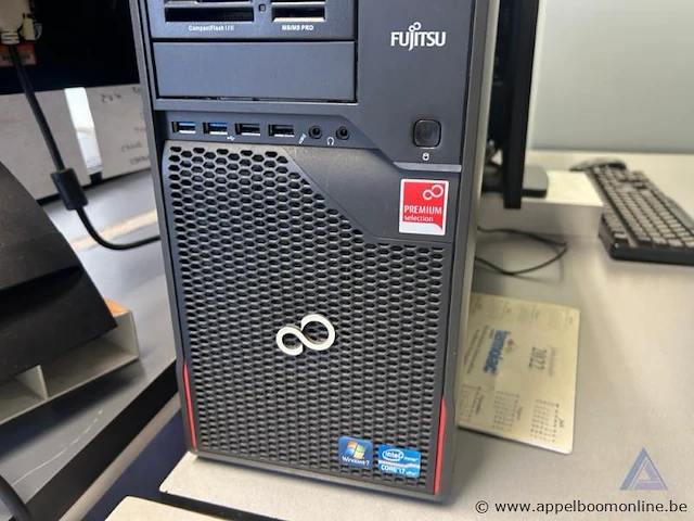 Computerwerkstation fujitsu met intel core i7 processor en windows 7, inclusief hp monitor, toetsenbord en muis. werking niet gekend. - afbeelding 2 van  3