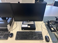 Computerwerkstation hp, intel core i5 8th gen processor, inclusief monitor, toetsenbord en muis. werking niet gekend