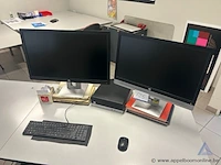 Computerwerkstation hp prodesk, intel core i5 processor, inclusief twee monitoren hp elitedisplay e240c, toetsenbord en muis. werking niet gekend.