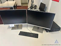Computerwerkstation hp z2, intel core i7 processor, inclusief twee monitoren en toetsenbord. werking niet gekend.