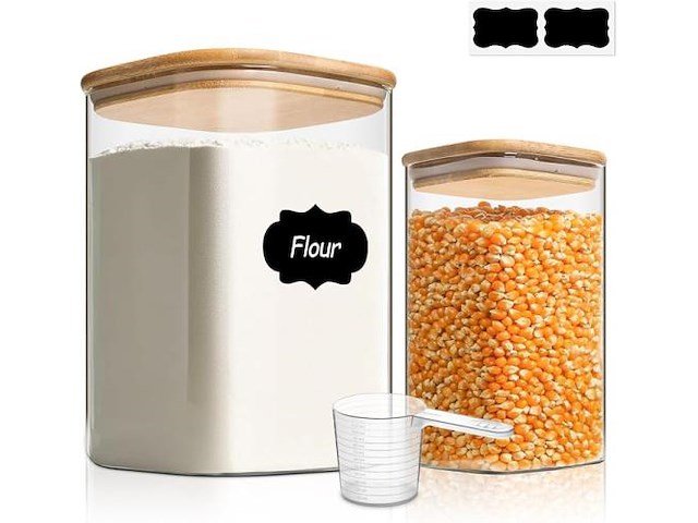 Comsaf glazen voedselcontainers - afbeelding 1 van  2