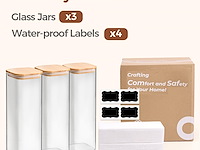 Comsaf glazen voorraadpot (set van 3) - afbeelding 3 van  4