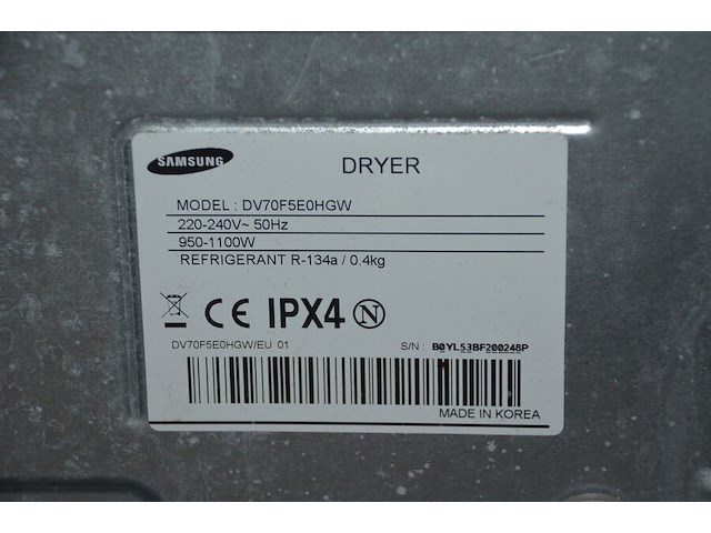 Condensatiedroogkast samsung dv70f5e0hgw - afbeelding 7 van  7