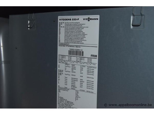 Condensatieketel, viessmann, vitodens 333-f, werking niet gekend - afbeelding 2 van  2