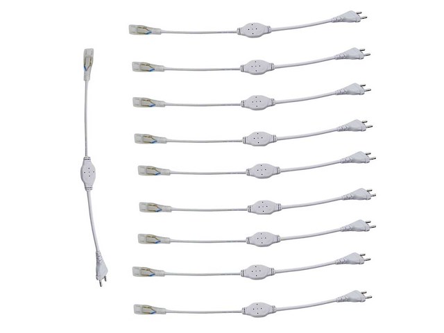 Connectoren voor neon led strip –monochroom (x10) - afbeelding 1 van  2