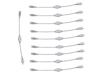 Connectoren voor neon led strip –monochroom (x10) - afbeelding 1 van  2