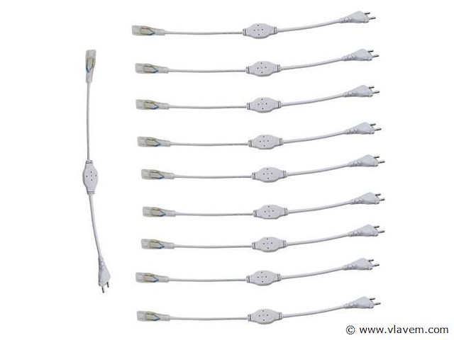 Connectoren voor neon led strip –monochroom (x10) - afbeelding 2 van  4