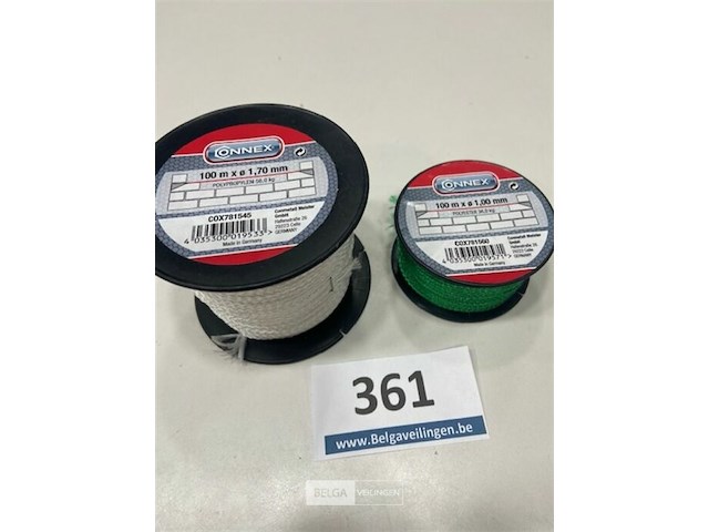 Connex paslijn voor tegels 100m x 1,7mm wit en 100m x 1mm groen - afbeelding 2 van  3