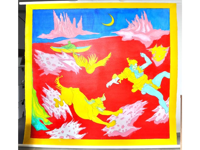 Conrad vogel - crossing the belawares - acryl op doek - 230x195 cm - afbeelding 6 van  7