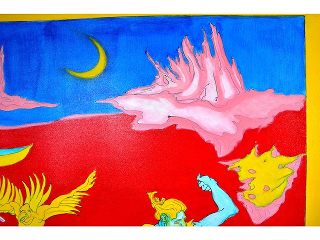 Conrad vogel - crossing the belawares - acryl op doek - 230x195 cm - afbeelding 2 van  4
