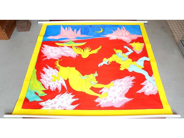 Conrad vogel - crossing the belawares - acryl op doek - 230x195 cm - afbeelding 4 van  4
