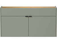 Console amika 2 deuren & 1 lade zwevend - saliegroen/eik - afbeelding 5 van  7