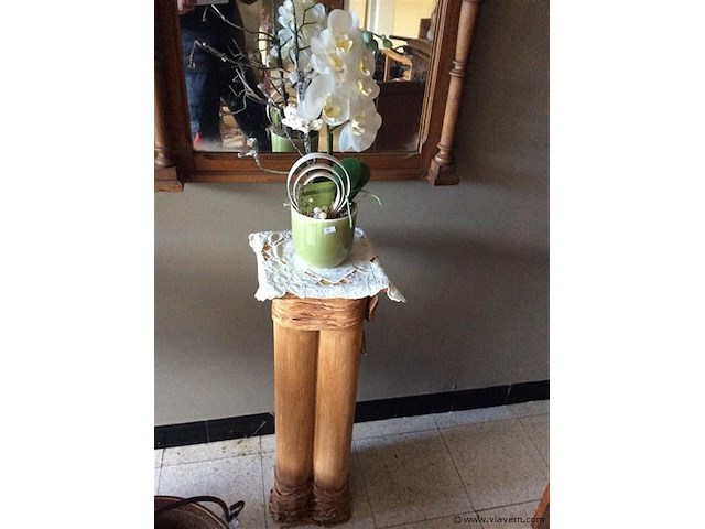 Console + kunstplant - afbeelding 1 van  4