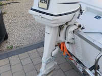 Consoleboot ace cruiser composiet van 1982, lengte 4,8m, 6 personen, 75pk 2-takt langstaart buitenmotor van 1989 van het merk mercury. de motor draait en koelt goed. onderhoud is aangewezen. benzineleidingen zijn verduurd waardoor ze lekken - afbeelding 15 van  35