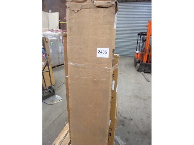 Consoletafel - walnootafwerking en zwarte metalen poten - afbeelding 9 van  9