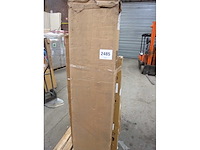 Consoletafel - walnootafwerking en zwarte metalen poten - afbeelding 9 van  9