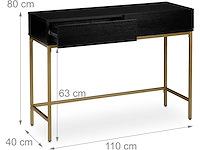 Consoletafel, 2 lades, houten zijkast, woonkamer - afbeelding 5 van  10