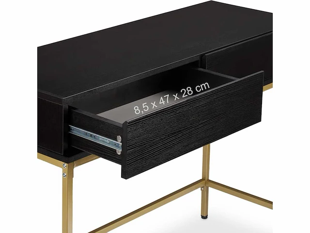 Consoletafel, 2 lades, houten zijkast, woonkamer - afbeelding 7 van  10