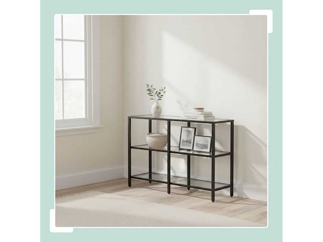 Consoletafel met 3 glazen planken - afbeelding 3 van  6