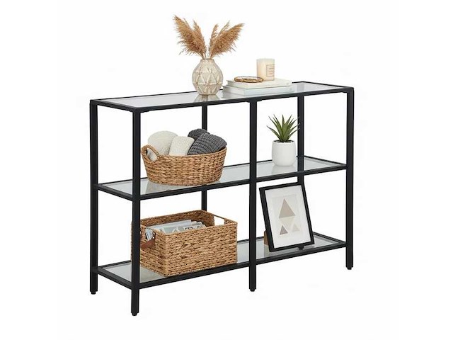 Consoletafel met 3 glazen planken - afbeelding 4 van  6