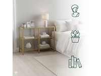 Consoletafel met 3 glazen planken
