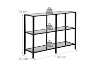 Consoletafel met 3 glazen planken - afbeelding 5 van  6