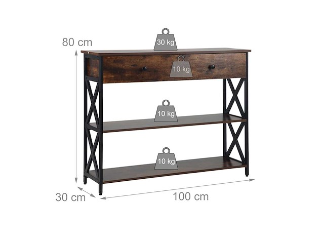 Consoletafel met lade - afbeelding 5 van  9